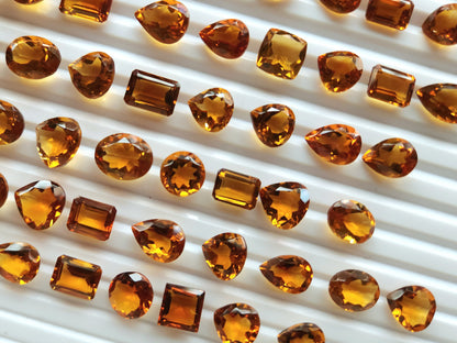 AAA Finest Quality Natural Citrine (Madeira Shade) Cut stone | Loose Gemstone