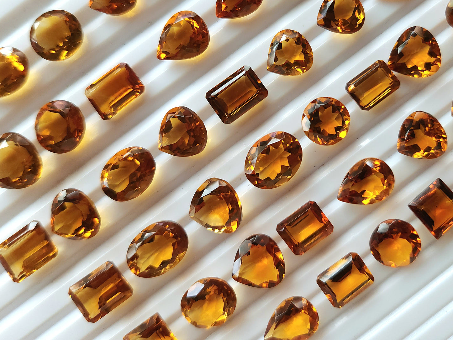 AAA Finest Quality Natural Citrine (Madeira Shade) Cut stone | Loose Gemstone