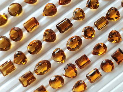 AAA Finest Quality Natural Citrine (Madeira Shade) Cut stone | Loose Gemstone