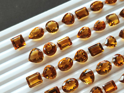 AAA Finest Quality Natural Citrine (Madeira Shade) Cut stone | Loose Gemstone