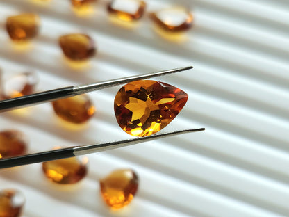 AAA Finest Quality Natural Citrine (Madeira Shade) Cut stone | Loose Gemstone