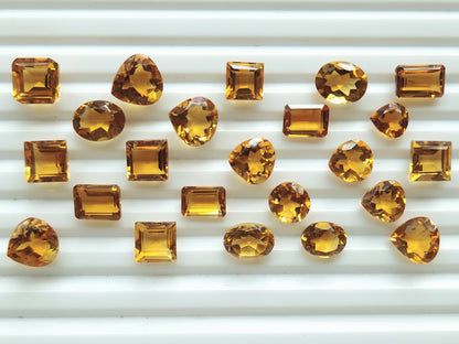 AAA Natural Brandy Citrine Loose Cut stone Gemstone Lot