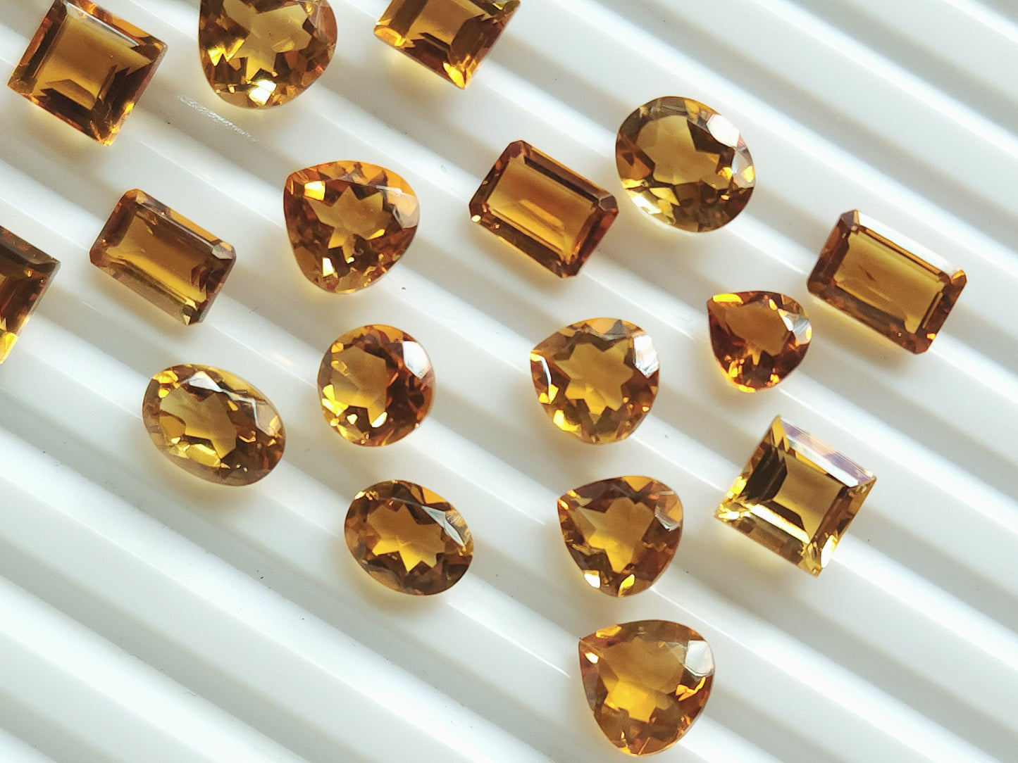 AAA Natural Brandy Citrine Loose Cut stone Gemstone Lot