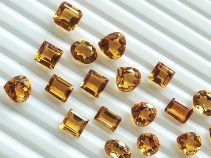 AAA Natural Brandy Citrine Loose Cut stone Gemstone Lot