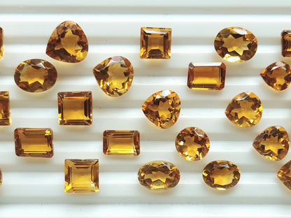 AAA Natural Brandy Citrine Loose Cut stone Gemstone Lot