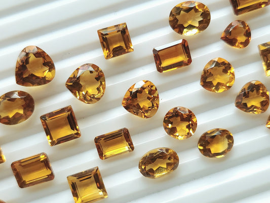 AAA Natural Brandy Citrine Loose Cut stone Gemstone Lot