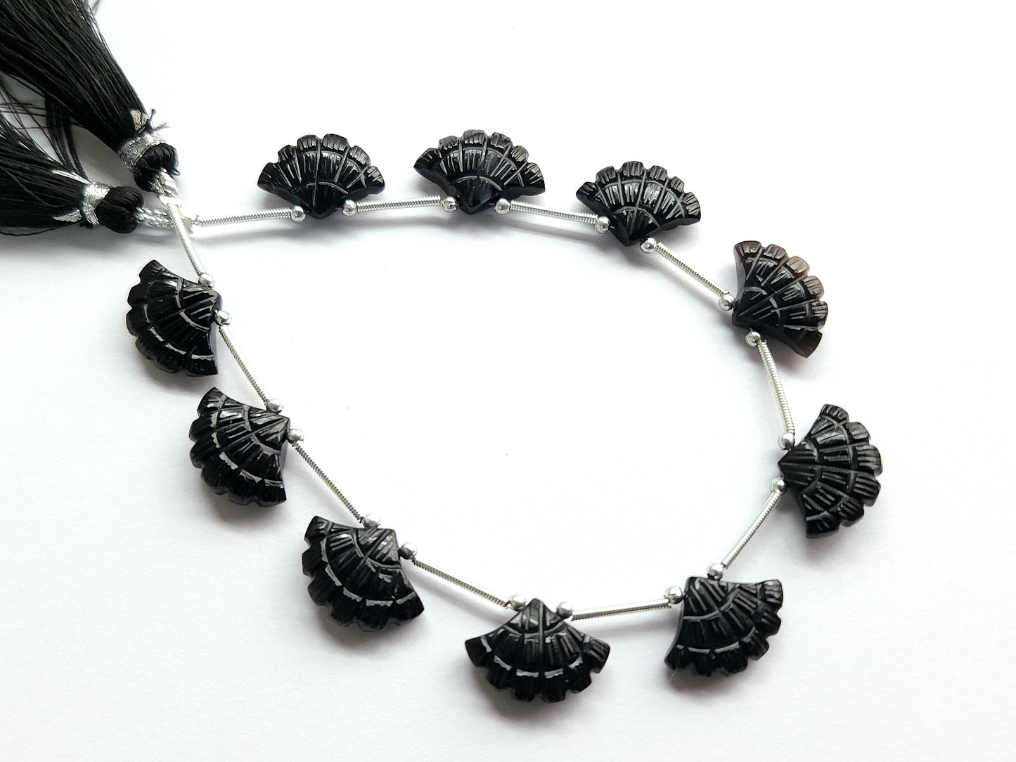 Black Onyx Fancy Carved Beads