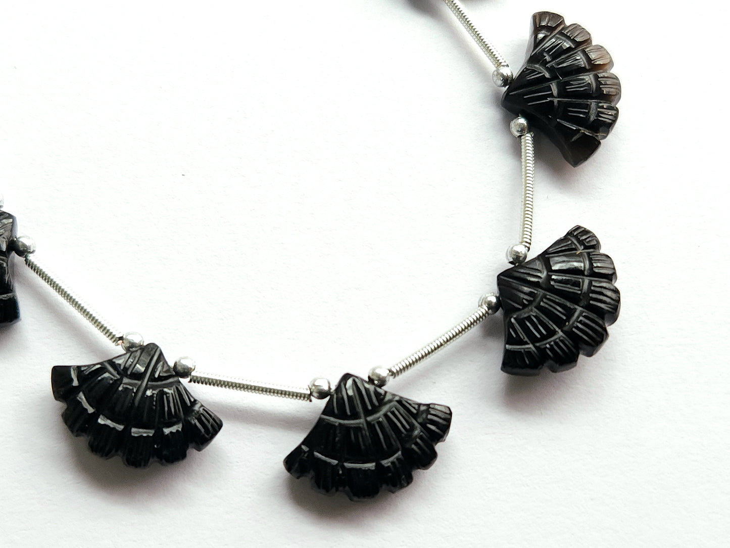Black Onyx Fancy Carved Beads