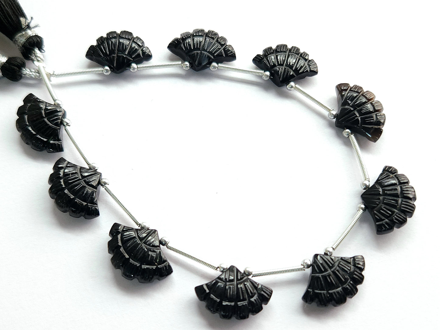 Black Onyx Fancy Carved Beads