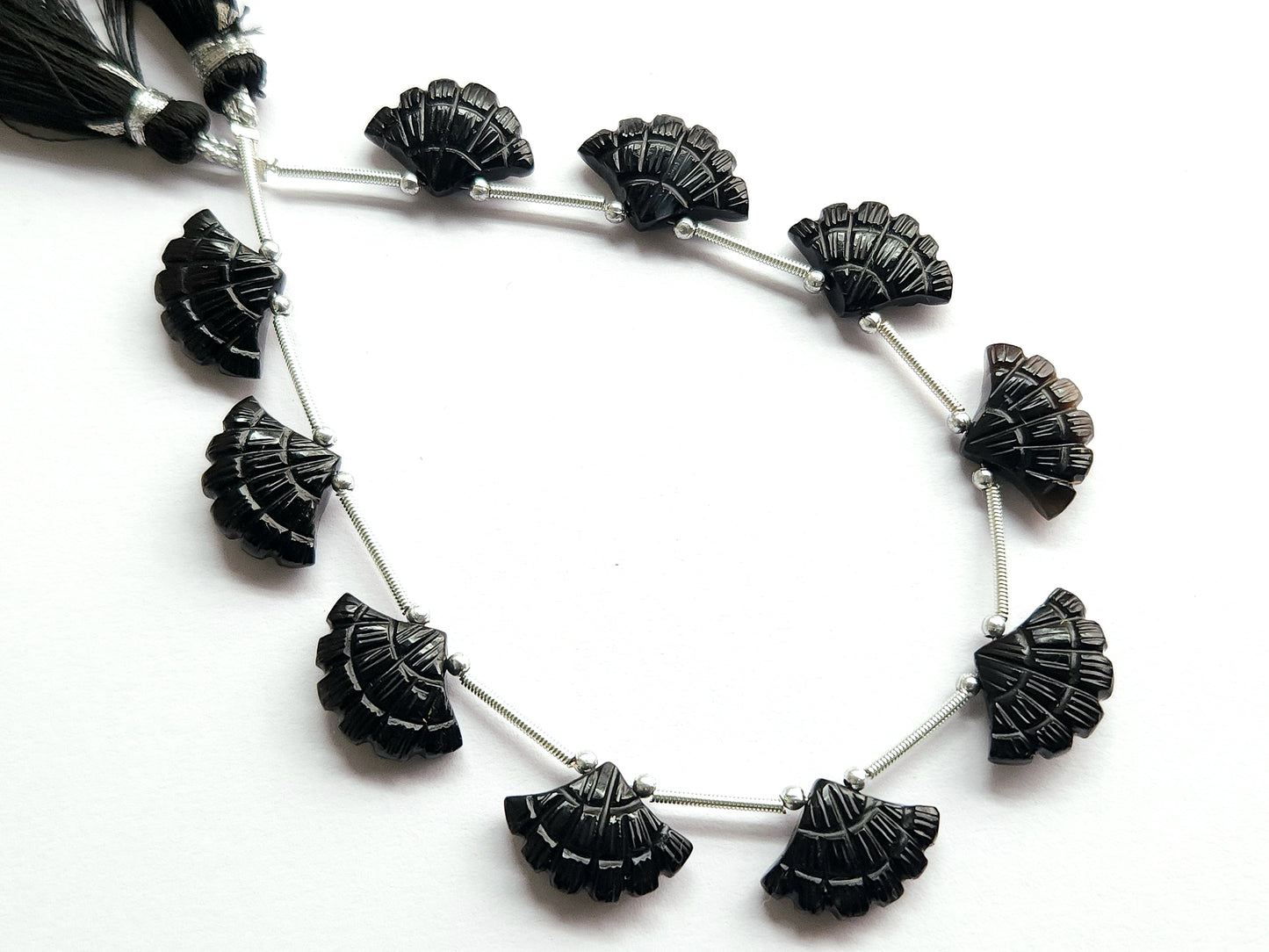 Black Onyx Fancy Carved Beads