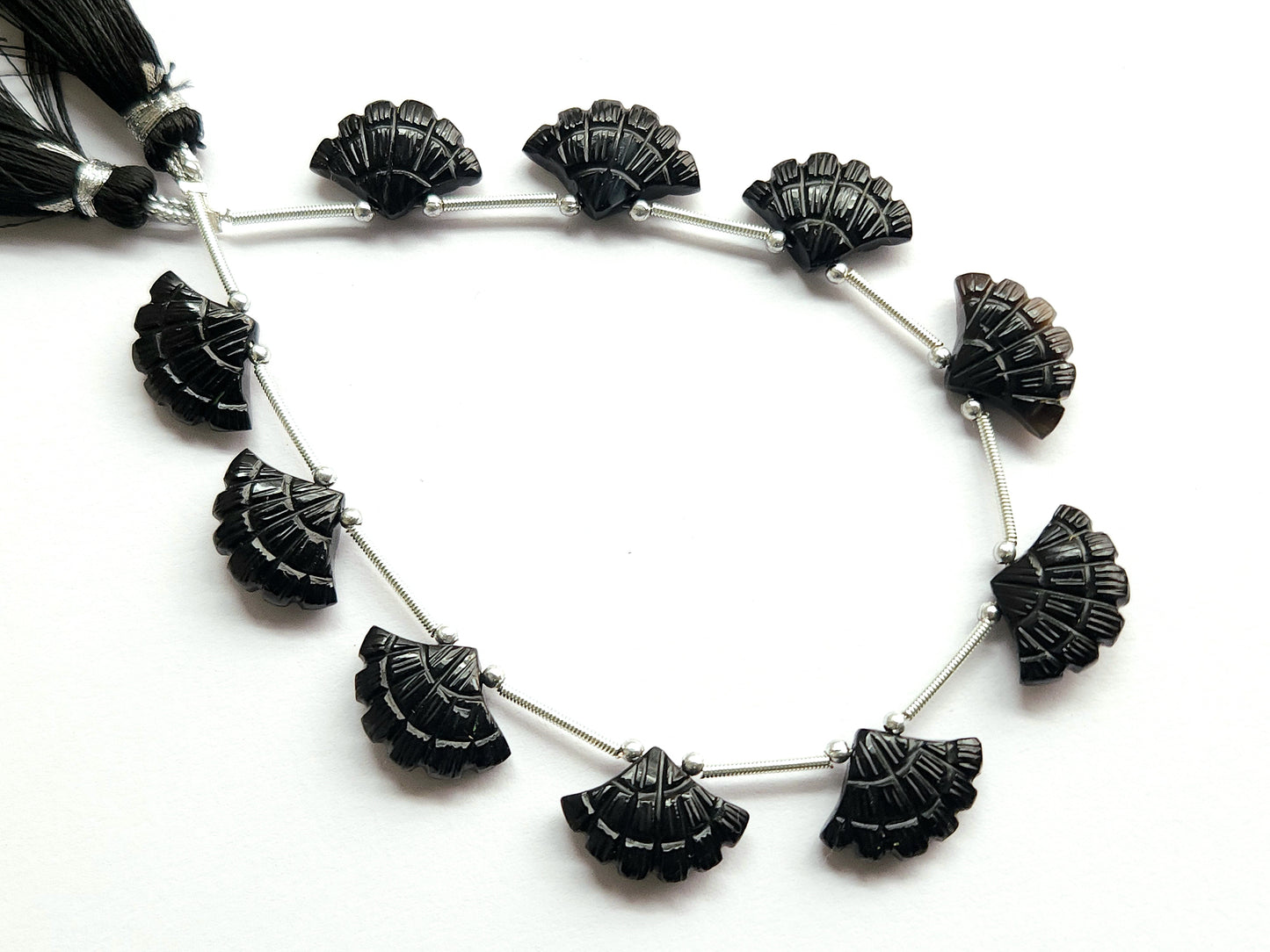 Black Onyx Fancy Carved Beads