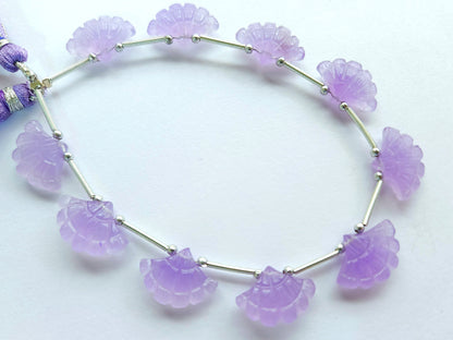 Lavender Quartzite Fancy Carved Beads
