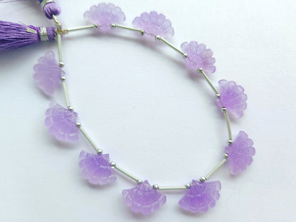 Lavender Quartzite Fancy Carved Beads