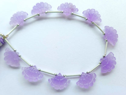 Lavender Quartzite Fancy Carved Beads