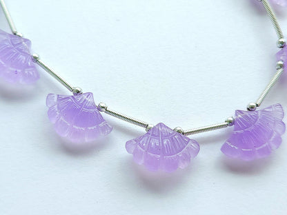 Lavender Quartzite Fancy Carved Beads