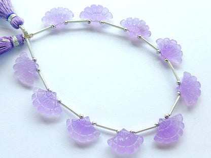 Lavender Quartzite Fancy Carved Beads