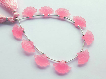 Pink Quartzite Fancy Carved Beads