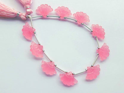 Pink Quartzite Fancy Carved Beads