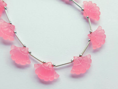 Pink Quartzite Fancy Carved Beads