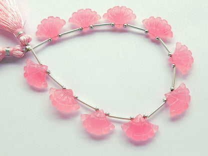 Pink Quartzite Fancy Carved Beads