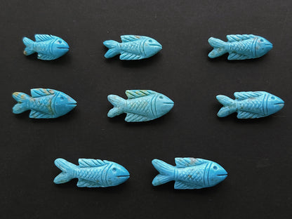 Natural Arizona Turquoise Hand-Carved Fish