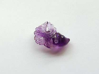 Natural Purple Amethyst Hand-Carved Fishes | Unique Fish Carvings Design