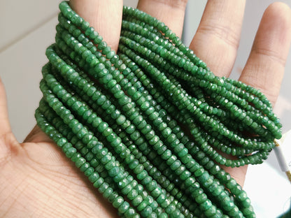 Natural Tsavorite Faceted Rondelle Beads