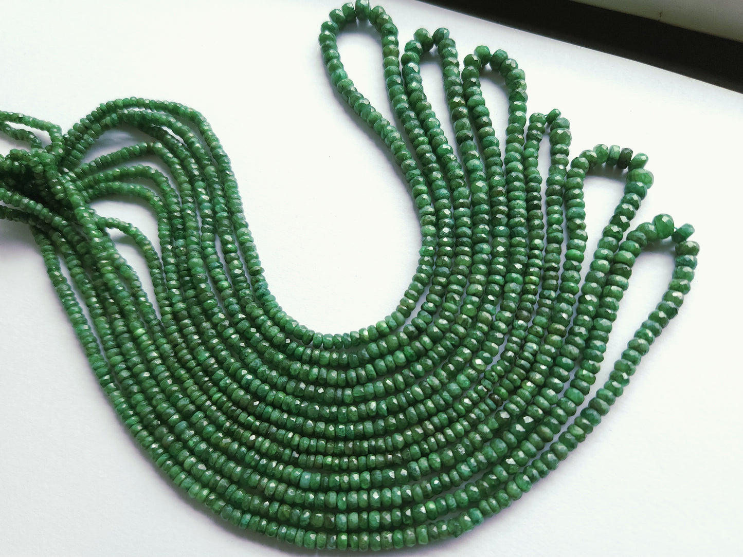 Natural Tsavorite Faceted Rondelle Beads