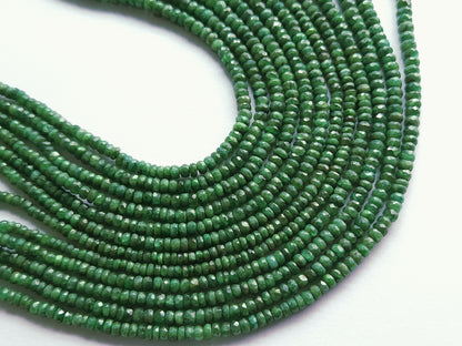 Natural Tsavorite Faceted Rondelle Beads