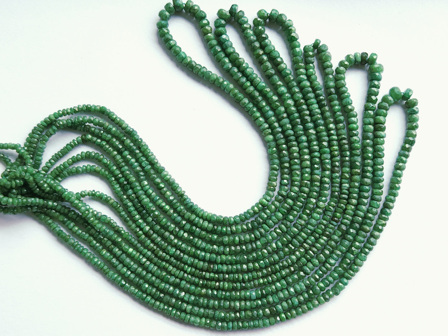 Natural Tsavorite Faceted Rondelle Beads