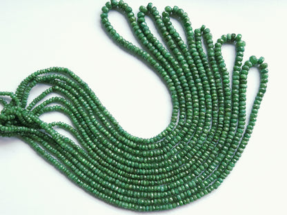 Natural Tsavorite Faceted Rondelle Beads