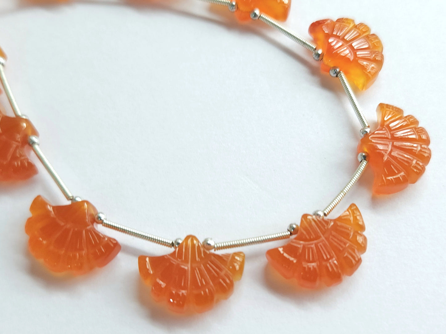 Natural Carnelian Fancy Carved Beads