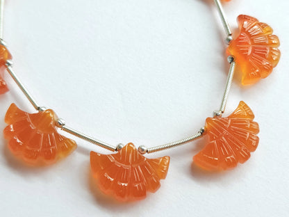Natural Carnelian Fancy Carved Beads