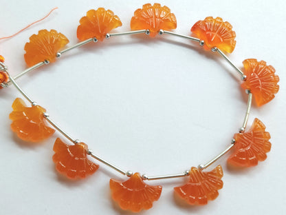 Natural Carnelian Fancy Carved Beads