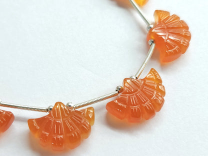 Natural Carnelian Fancy Carved Beads
