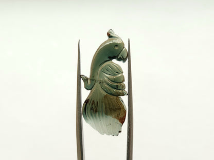 Natural Green Tourmaline Bird Carving | Hand-Carved Bird Gemstone