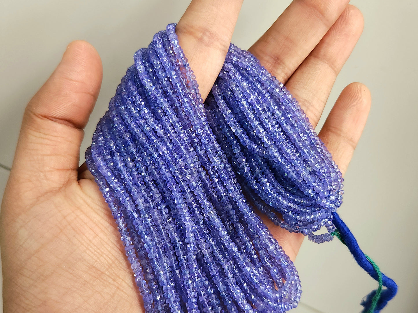Natural AAA Tanzanite Faceted Rondelle Shape Beads | 3MM