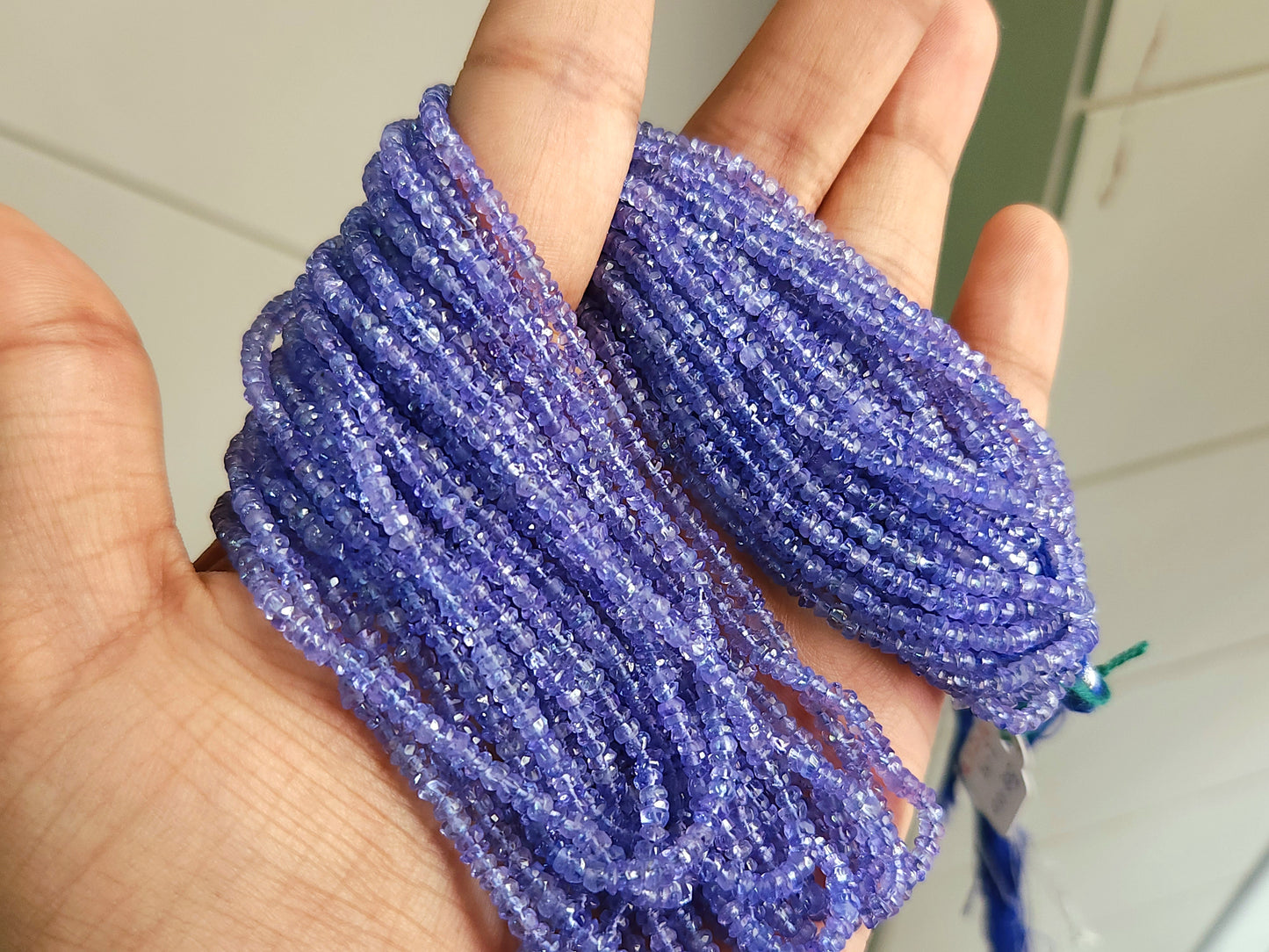 Natural AAA Tanzanite Faceted Rondelle Shape Beads |3 To 3.25 MM