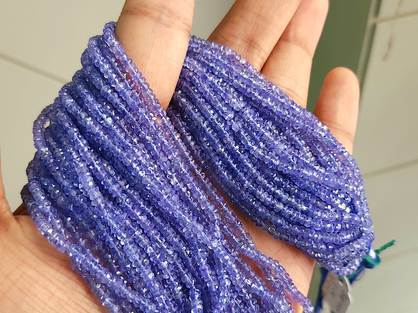 Natural AAA Tanzanite Faceted Rondelle Shape Beads |3 To 3.25 MM