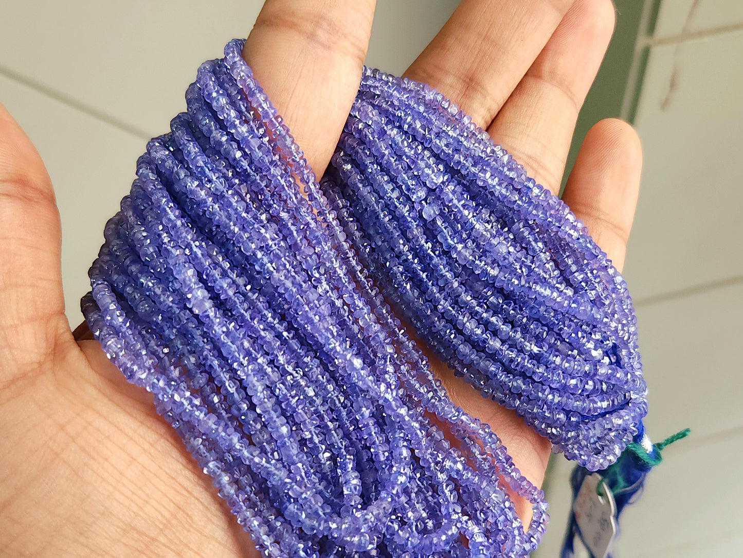 Natural AAA Tanzanite Faceted Rondelle Shape Beads |3 To 3.25 MM