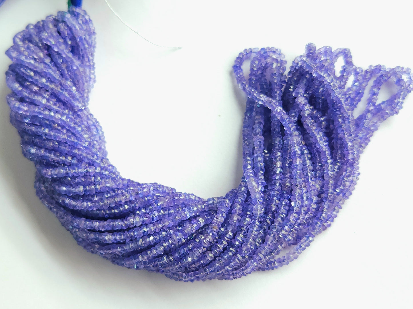 Natural AAA Tanzanite Faceted Rondelle Shape Beads |3 To 3.25 MM