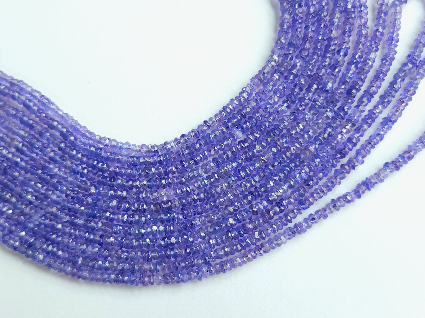 Natural AAA Tanzanite Faceted Rondelle Shape Beads |3 To 3.25 MM