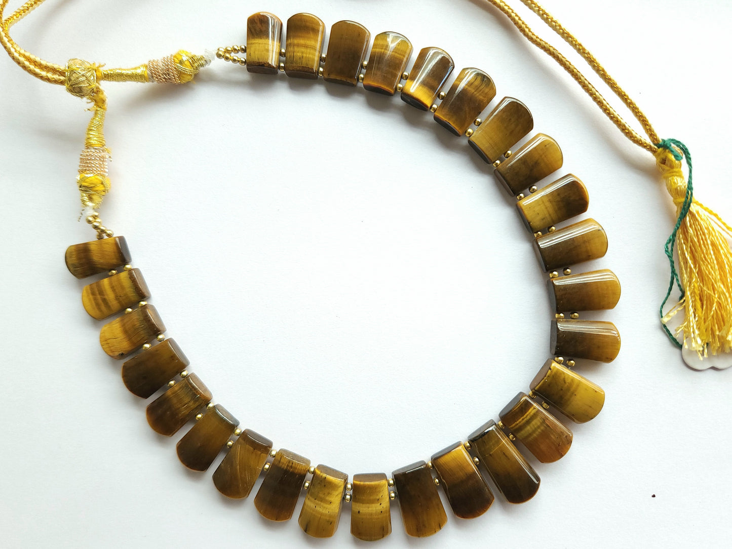 Natural Tiger's Eye Bib Necklace | Handmade Gemstone Cleopatra Choker