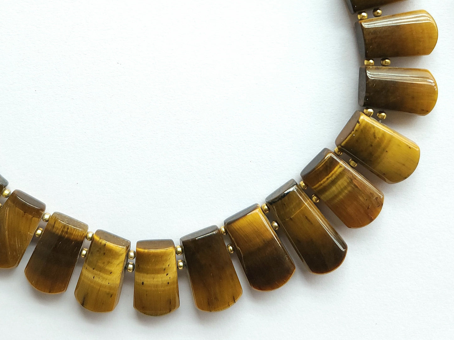 Natural Tiger's Eye Bib Necklace | Handmade Gemstone Cleopatra Choker
