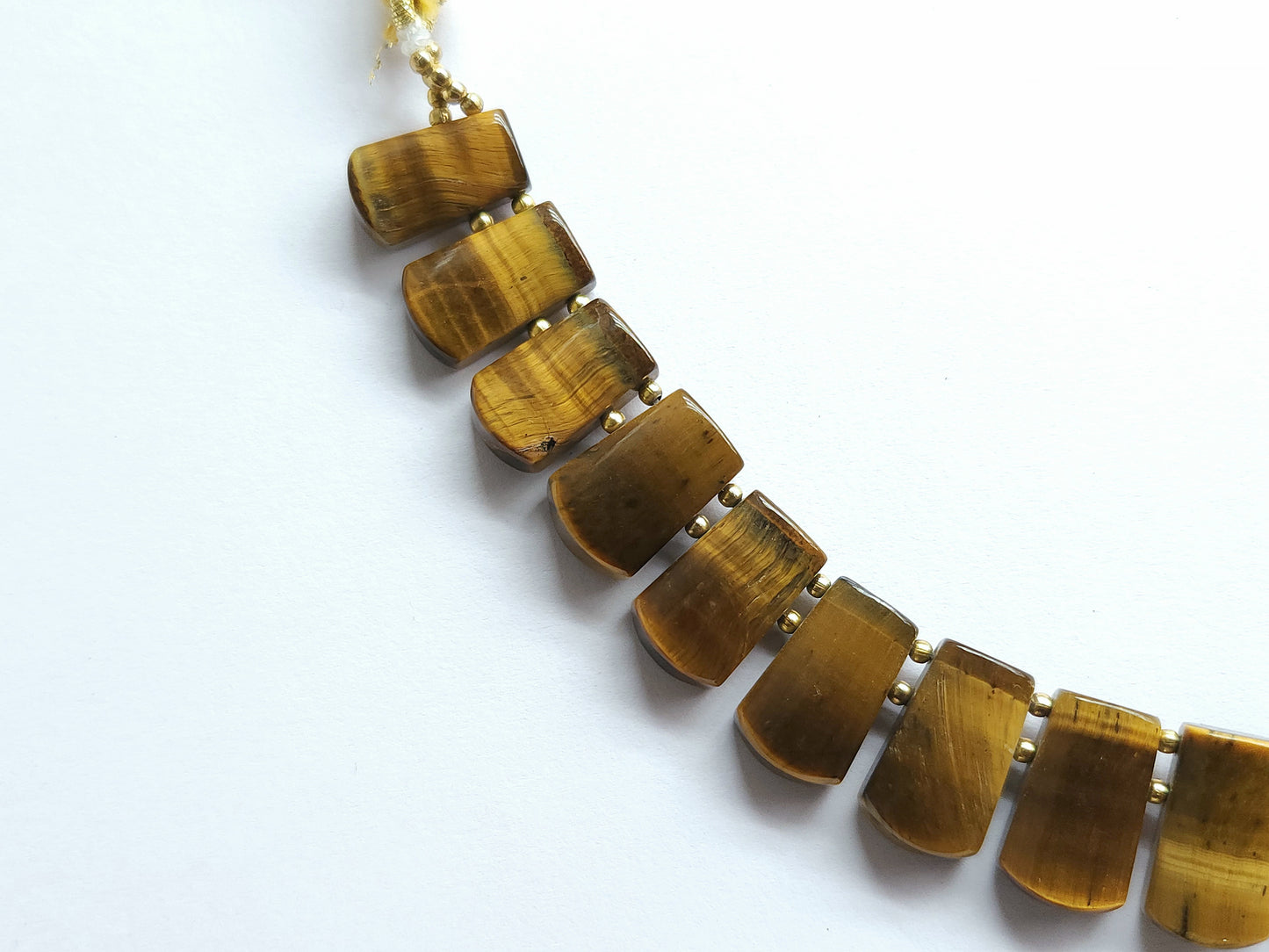 Natural Tiger's Eye Bib Necklace | Handmade Gemstone Cleopatra Choker