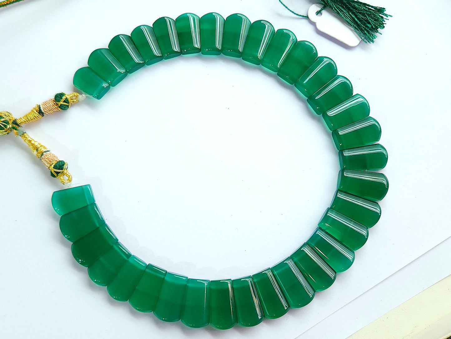 Natural Green Onyx Bib Necklace | Handmade Gemstone Cleopatra Choker