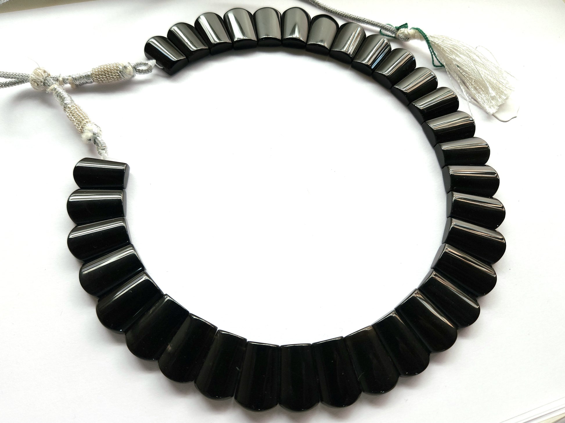 Natural Black Onyx BIB Necklace | Choker Necklace