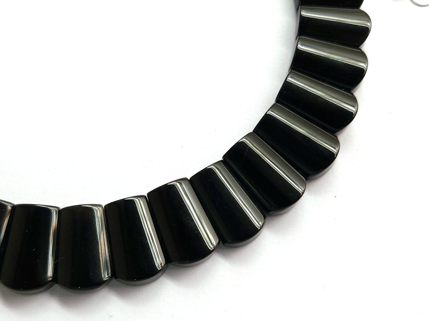 Natural Black Onyx Bib Necklace | Handmade Gemstone Cleopatra Choker