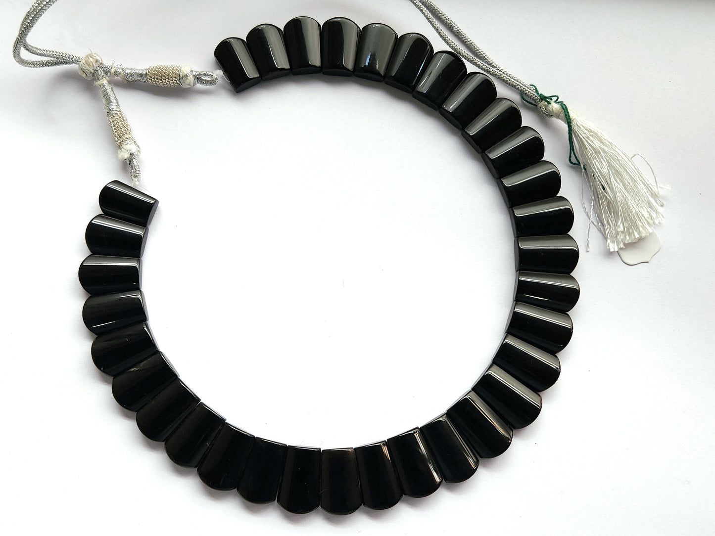 Natural Black Onyx Bib Necklace | Handmade Gemstone Cleopatra Choker