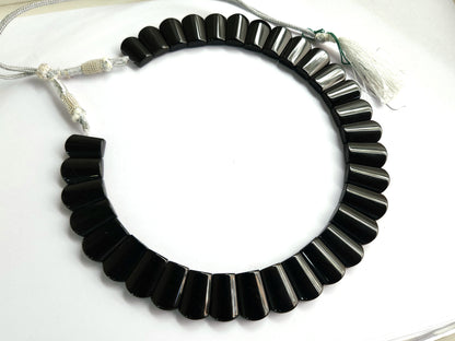 Natural Black Onyx Bib Necklace | Handmade Gemstone Cleopatra Choker